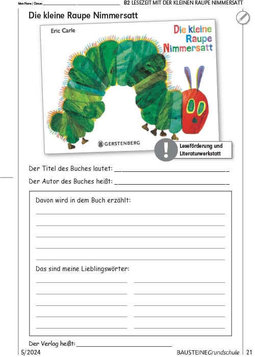Die kleine Raupe Nimmersatt